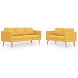 vidaXL 2-dijelni set sofa od tkanine žuti | shoptok.hr