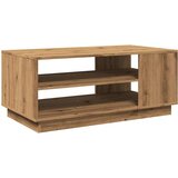 Maison Chic Klubska mizica - kavna mizica - Nizka mizica artisan hrast 102x55x43 cm inženirski les, (21754134) Cene