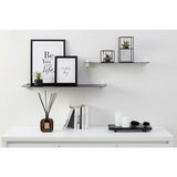 Mömax stenska polica gerundet, kaljeno steklo, črna, 60 cm | Shoptok.si