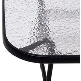 springos stakleni vrtni stol 120 x 70 x 70 cm crni | shoptok.hr