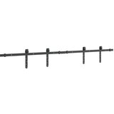 vidaXL Komplet za drsna vrata omare 122 cm ogljikovo jeklo | Shoptok.si