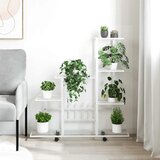  Stalak za cvijeće s kotačima 94,5 x 25 x 92,5 cm bijeli metalni | shoptok.hr