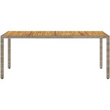  Vrtni stol s pločom od drva bagrema sivi 190x90x75cm poliratana | Eponuda.com