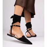 Gemre Black flat heel pumps Mella | Shoptok.si