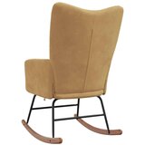  Stolica za ljuljanje smeđa baršunasta | shoptok.hr