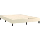 vidaXL Posteljni okvir krem 140x190 cm umetno usnje | Shoptok.si
