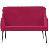  Klupa crvena boja vina 110 x 76 x 80 cm baršunasta | shoptok.hr