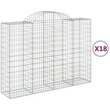  Lučne gabionske košare 18kom 200x50x140/160cm pocinčano željezo | Eponuda.com