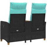  Rekreativna klupa s stolom Crna i Tirkizna 126 x 65 x 112 cm | shoptok.hr
