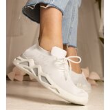 Gemre White women's sneakers with sock-like upper Miyana | shoptok.hr