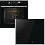 Gorenje Black Set 5 Induktion + Vgradni BCIX6737E05BG GI6400BXDE štedilnik z indukcijsko plošco | Shoptok.si