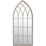 vidaXL vrtno ogledalo peščeno 100x45 cm železno za zunanjo uporabo | Shoptok.si