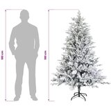  Umjetno božićno drvce s nogom 180 cm 300 LED lampica - Bijela 180 cm s LED svjetlima | shoptok.hr