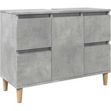  Ormarić za umivaonik siva boja betona 80 x 33 x 60 cm drveni | Shoptok.si