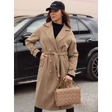 DStreet Płaszcz damski oversize CAMELLYN długi kamelowy | shoptok.hr
