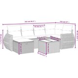 vidaXL 7-dijelni set vrtnih sofa od poliratana s jastucima smeđi | shoptok.hr