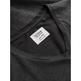 Ombre Men's brindle V-neck t-shirt with pocket - black | Shoptok.si