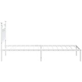  Metalni okvir za krevet s uzglavljem bijeli 90x200 cm | Eponuda.com