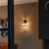 QAZQA Art Deco stropni reflektor črn z nastavljivim dimnim steklom - Laura