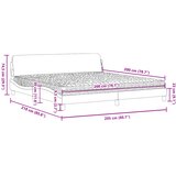 Krevet s madracem Dover tamnosivi 200x200 cm baršunasti | shoptok.hr