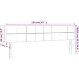  LED uzglavlje tamnosivo 160x5x78/88 cm od tkanine | shoptok.hr