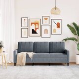  Trosjed tamnosivi 180 cm baršunasti | shoptok.hr