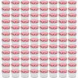 vidaXL Stekleni kozarci z belimi in rdečimi pokrovi 96 kosov 110 ml | Shoptok.si