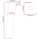  Noge za klub stolić 4 kom antracit 42 cm čelik | shoptok.hr