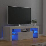 Maison Chic TV omarica - TV stojalo - Televizijska omarica z LED lučkami visok sijaj bela 120x35x40 cm, (21700106) | Shoptok.si