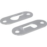  Vješalica s rupom 2 pcs Srebrno 45 x 16 x 3.5 mm Željezo | shoptok.hr