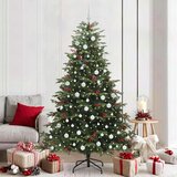 vidaXL Umestno božično drevo Zelena 210 cm PVC, kovina in plastika | Shoptok.si