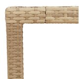 Vrtni stol bež 90 x 90 x 75 cm od poliratana i bagremovog drva | shoptok.hr