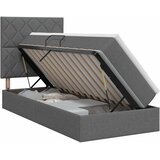  Krevet s madracem i skladištem Tamnosiva 100 x 200 cm tkanina | shoptok.hr