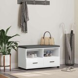  Klupa za hodnik s jastukom s ladicama Bijelo 80 x 38 x 46 cm | shoptok.hr