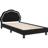  Otroški posteljni okvir z vznožjem Črna 90 x 190 cm Žamet, (5000104653) | Shoptok.si