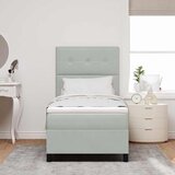  s opruga kutije Svijetlo siva 90 x 200 cm Baršun | shoptok.hr