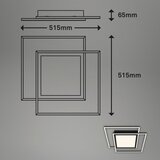 XXXL Brilo - LED stropno svetlo 2xLED/16W/230V + LED/19W 51,5x51,5 cm crna | Eponuda.com