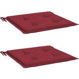 vidaXL jastuci za vrtne stolice 2 kom boja vina 40x40x3 cm od tkanine | shoptok.hr