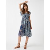 Koton Short Sleeve Shawl Patterned Dress Cijene