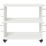 vidaXL Količar za alate s policom s kotačem s pohranom bijelo 75 x 35 x 73 cm | shoptok.hr
