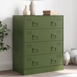 Maison Chic Komoda - Predalnik olivno zelena 67x39x83 cm jeklo, (21715600) | Shoptok.si