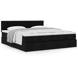 vidaXL Okvir kreveta s madracima crni 160x200cm od tkanine | shoptok.hr