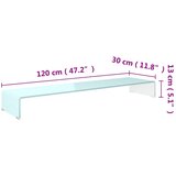  Stalak za TV/monitor stakleni zeleni 120 x 30 x 13 cm | shoptok.hr
