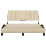 vidaXL Posteljni okvir brez vzmetnice krem 120x200 cm blago, (21670724) | Shoptok.si