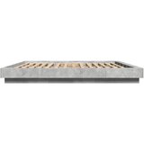  Okvir kreveta s LED svjetlima boja betona 180 x 200 cm drveni | shoptok.hr