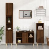 The Living Store Omarica za umivalnik rjavi hrast 80x33x60 cm inženirski les - Omarica Za Umivalnik, (21436792) Cene