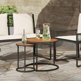  Set stolića za kavu 2 pcs Prirodna i crna 55 x 55 x 45 cm | Eponuda.com