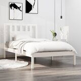 Maison Chic Posteljni okvir - Enojna postelja - Postelja za odrasle bel iz borovine 90x200 cm-J6279, (21770073) | Shoptok.si