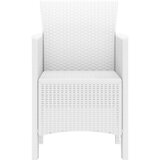  Vrtni Stol Set 2 Bela Plastika Ratan Stil Standard Lahki, (22015561) | Shoptok.si