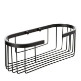 Kupatilska OVALNA POLICA 2X115X30CM ALUMINIJUM Crna